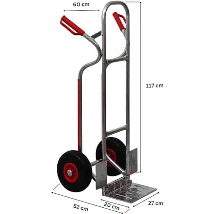 PROREGAL® Sackkarre RAGNAR mit klappbarer Schaufel 250kg Tragkraft Blau – Bild 3