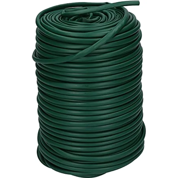 GARDENIX Bindeschlauch Hohlschnur 3.9mm x 30m, flexibles Bindematerial in Grün für Pflanzenstützen