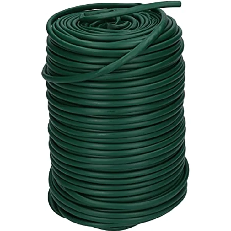 GARDENIX Bindeschlauch Hohlschnur 3.9mm x 30m, flexibles Bindematerial in Grün für Pflanzenstützen – Bild 1