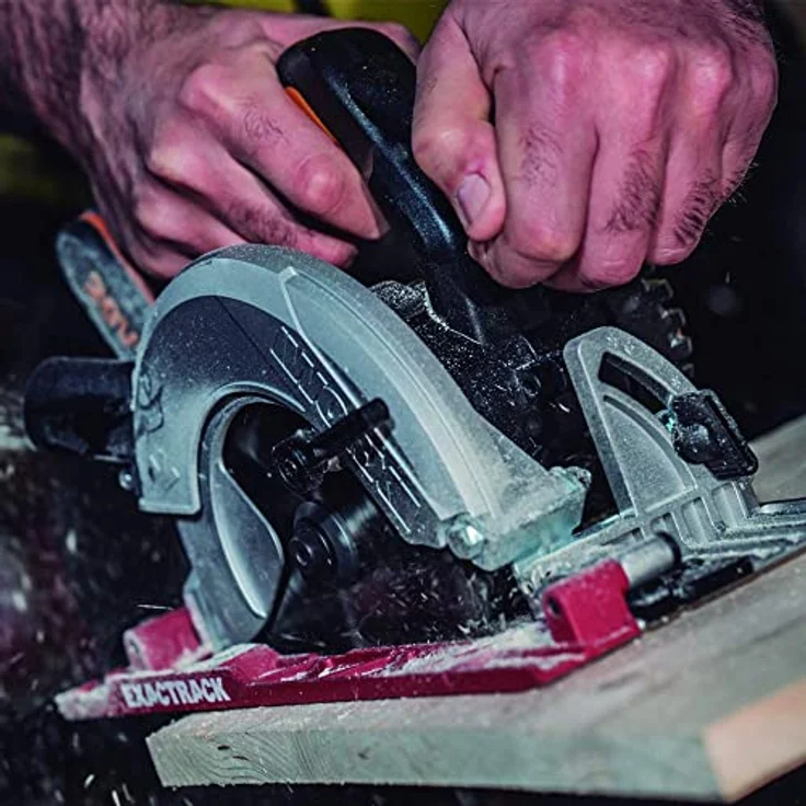 Worx WX530.9 Akku-Handkreissäge, Profi Kreissäge mit Absaug-Adapter, Ideal auch für Schnitte auf Gehrung, PowerShare kompatibel, ohne Akku und Ladegerät – Bild 6