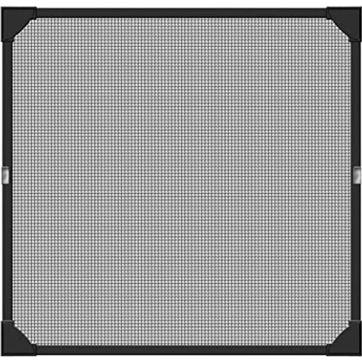 Schellenberg 70482 Fliegengitter Fenster Magnet mit Fiberglasgewebe 120 x 120 cm, flexibler Magnetrahmen ohne bohren, Insektenschutz Fenster inkl. unterstützende Halterungen, Anthrazit – Bild 4