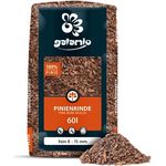 GALAMIO Pinienrinde Fein 8-15mm, 60l Rindenmulch für Garten und Terrarium, effektiver Unkrautschutz, dekorativer rostroter Bodenbelag