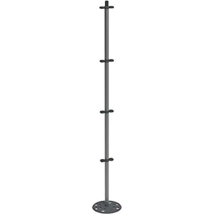 GUSTA GARDEN Tomato Buddy - 125cm Tomatenstab Pflanzstab Rankhilfe Rankstab - für Tomaten Bohnen Klettergemüse - mit Befestigungshaken - hohe Stabilität - Standfuß - aus Aluminium - Einzelprodukt