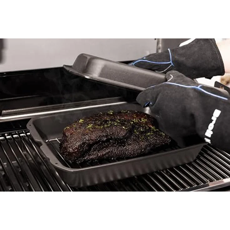 Broil King Grill-/Grillzubehör, Grillhandschuhe Leder, edelstahl, 38 x 5 x 18 cm, 60528 – Bild 5