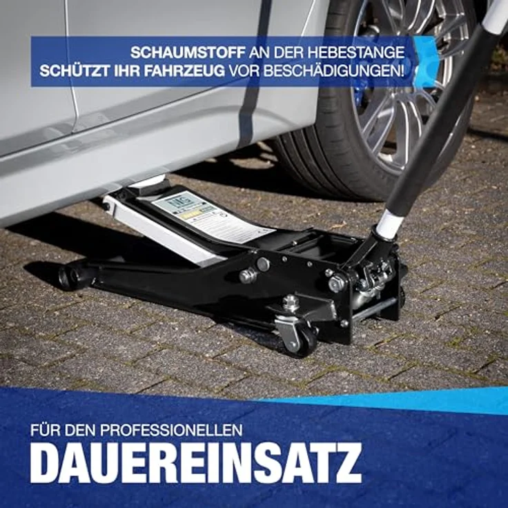 NTG Hydraulischer Wagenheber WGH.BLACK-3001, 3000kg Tragkraft, 75-505mm Hubhöhe, extra flach für SUV & tiefergelegte Autos, schwarz – Bild 5
