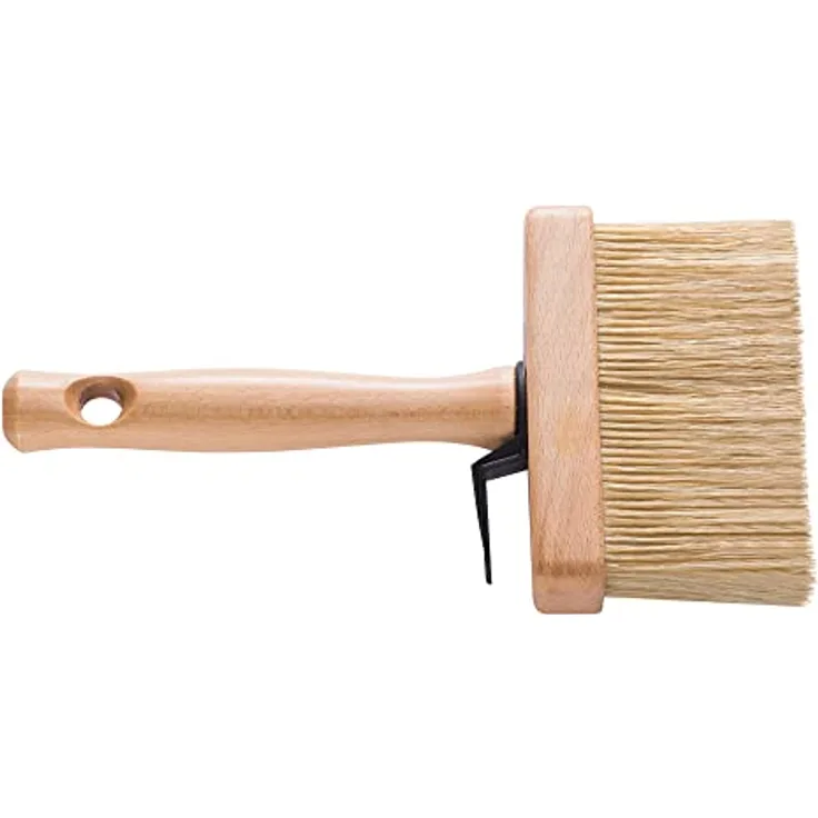 HARDY WORKING TOOLS Flächenstreicher, Terrassenstreichbürste, Größe 110mm x 30mm, Flachpinsel, Borstenlänge 56mm, Lasurpinsel, Pinsel Holzlasur, Holzpinsel, Deckenbürste, Serie 82, A0240-825611