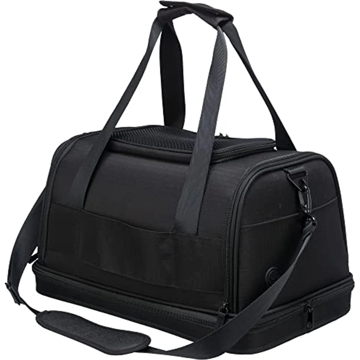 TRIXIE Airline Tasche Plane, Flugzeug Reisetasche Für Hunde, 28 × 25 × 44 cm, Schwarz - 28904 – Bild 1