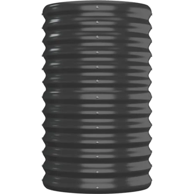 vidaXL Hochbeet, Wetterfestes Hochbeet aus Metall, Kräuterhochbeet, Pulverbeschichteter Stahl Anthrazit - Preisvergleich – Bild 4