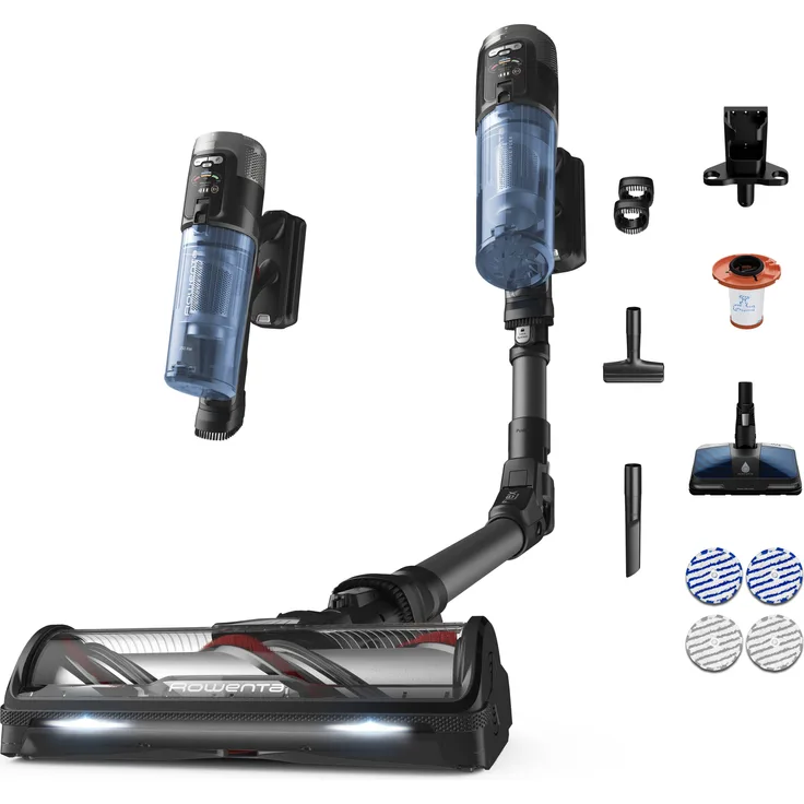 Rowenta Nass-Trocken-Akkusauger, 380 W, beutellos, 150 AW, 60 Min. Saugleistung, LED-Saugkopf, besonders leichtes Design