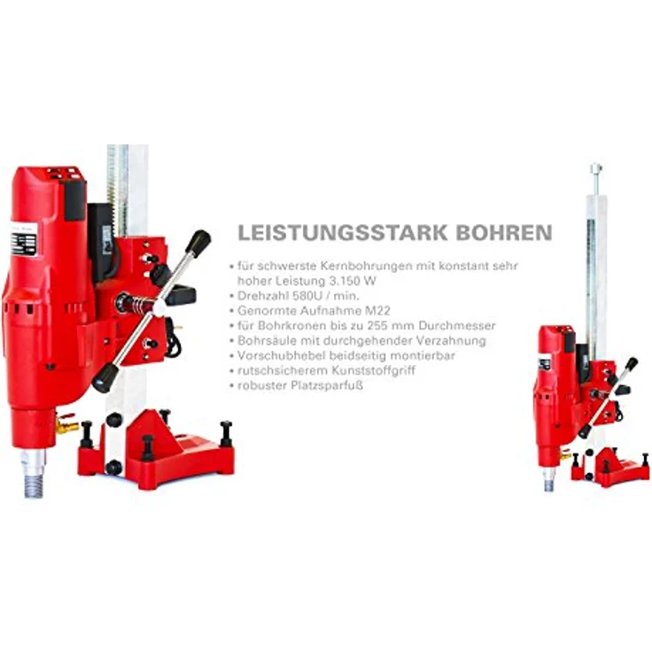 BAUTEC Kernbohrgerät EASYDRIVE » 3.150W » Ø 255mm » Nass & Trocken » Kernbohrmaschine » Kernbohrer – Bild 2