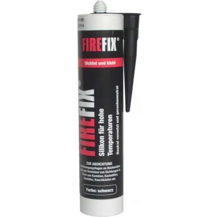 FIREFIX 1790/1 Silikon für hohe Temperaturen (Kartusche) 310 ml, hitzebeständig bis 250 °C, schwarz