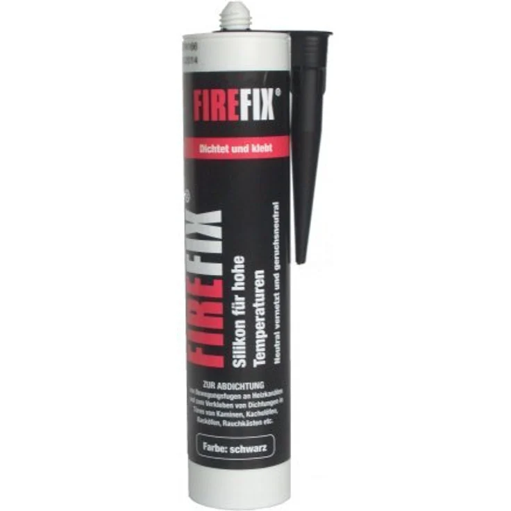 FIREFIX 1790/1 Silikon für hohe Temperaturen (Kartusche) 310 ml, hitzebeständig bis 250 °C, schwarz