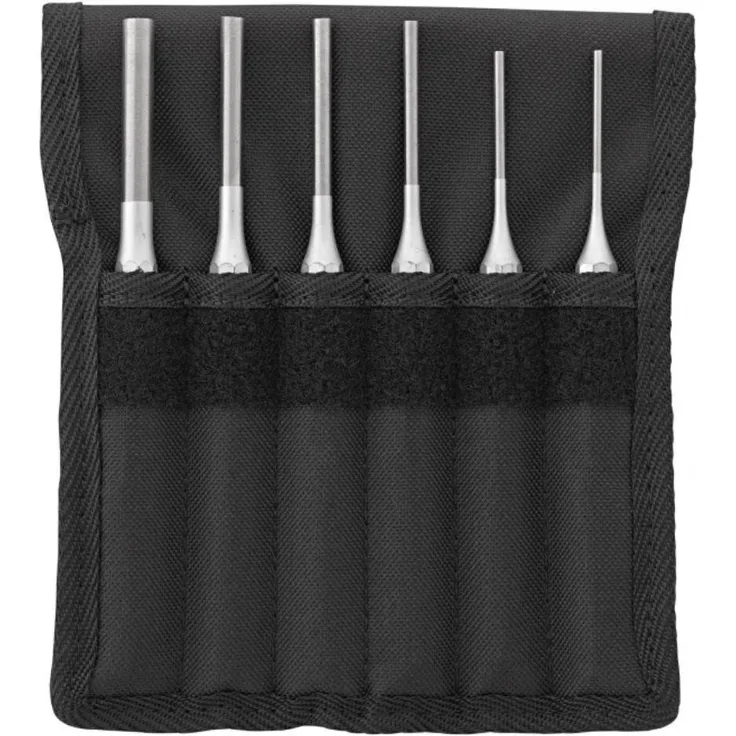 Stahlwille 6-teiliger Splinttreiber-Satz 96700703, aus chromlegiertem Stahl, silber lackiert, inklusive robuster Textiltasche mit Klettverschluss