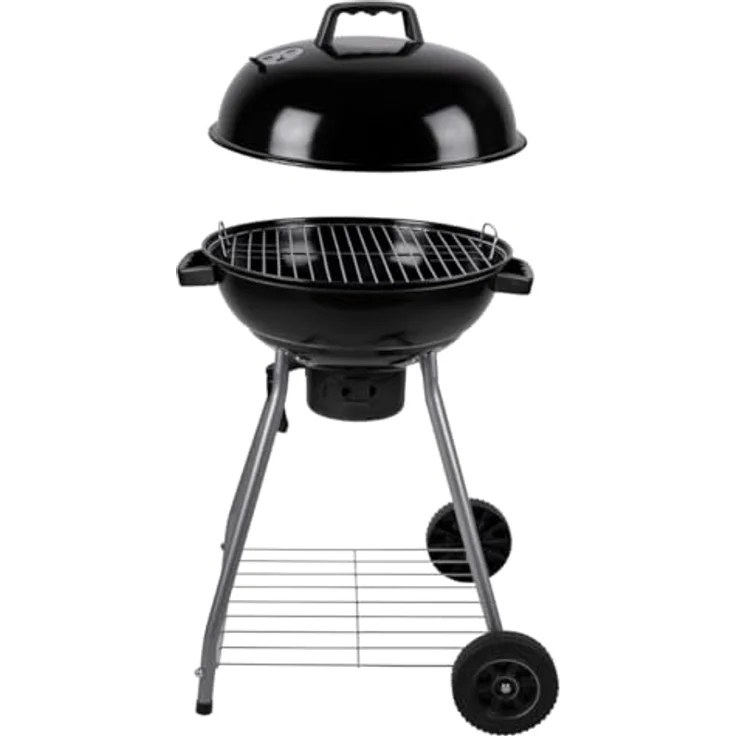 Arti Casa Alpina Barbecue Kugelgrill, Holzkohlegrill mit Deckel, Ø 45 cm, Edelstahl-Luftregulator und Aschebehälter – Bild 2