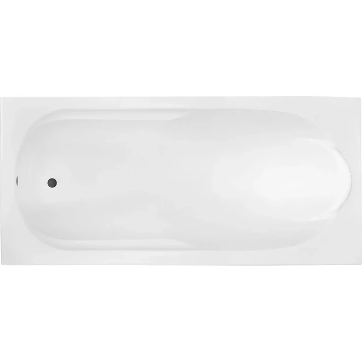 Bad Land BONA Rechteck-Badewanne 140x70 cm, inkl. Wannenträger, Bambus Badewannenablage, Kopfstütze KODI und Ablauf-System