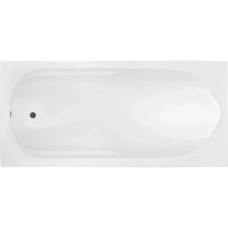 Bad Land BONA Rechteck-Badewanne 140x70 cm, inkl. Wannenträger, Bambus Badewannenablage, Kopfstütze KODI und Ablauf-System