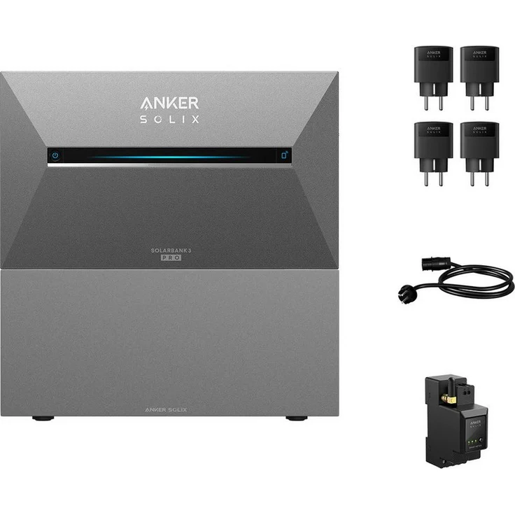 Anker SOLIX Solarbank 3 E2700 Pro, Balkonkraftwerk mit 2.688 kWh Akkukapazität, 3600W Solareingang und Smart Plug