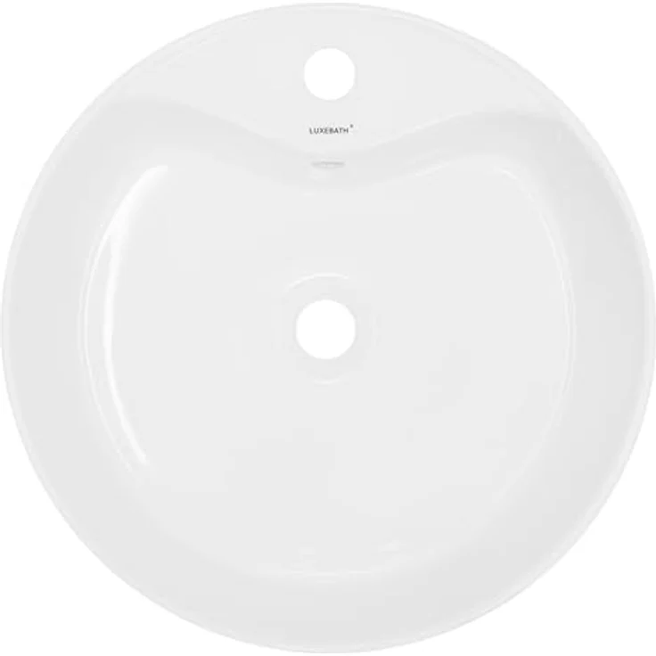 ECD Germany Waschbecken 460 x 460 x 155 mm aus Keramik Rund We – Bild 3