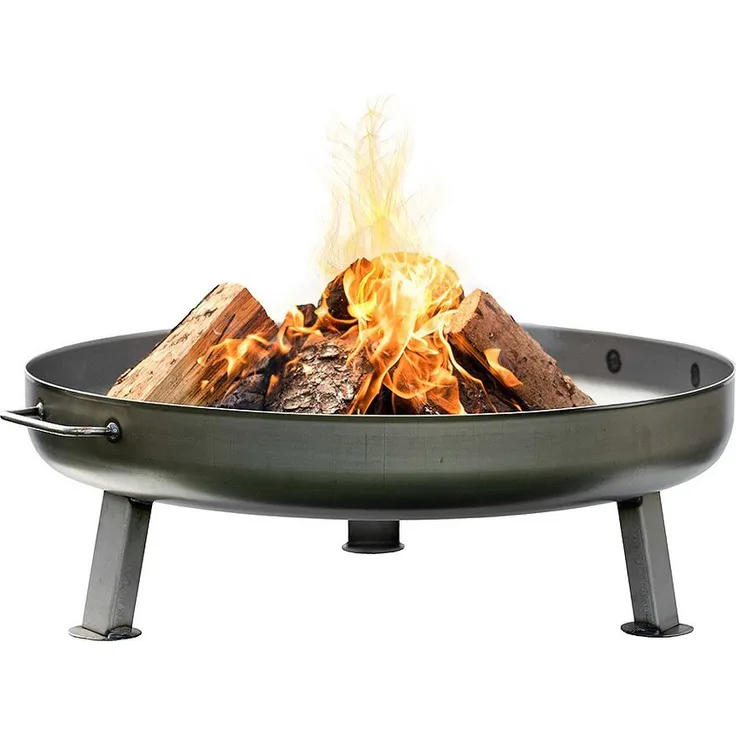 Czaja Feuerschale Bonn Ø 80 cm - Stabile Feuerstelle aus gebeiztem Stahl, rustikales Design, ohne Wasserablaufbohrung