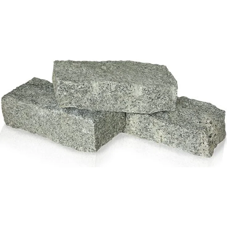 GALAMIO Granitmauerstein Granit Bord Rand Kante Palisade Stein Gehweg Straße Natur Steine Grau 40 x 20 x 10cm 1.000kg / 1 Palette Paligo – Bild 3