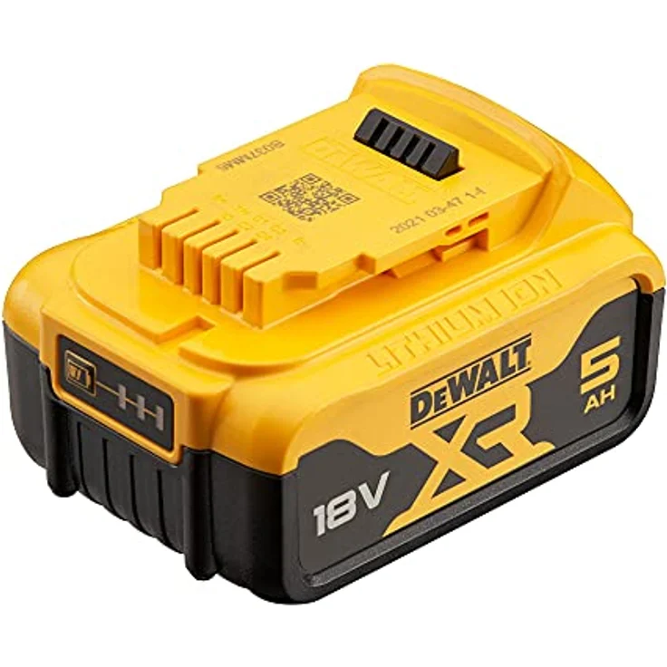 DeWalt Ersatzakku (18 Volt, 5,0 Ah Li-Ion, kompatibel mit allen 18 Volt XR Akku-Maschinen von DeWalt, mit Ladezustandsanzeige, kein Memory-Effekt und Selbstentladung) DCB184 - ohne Ladegerät – Bild 3