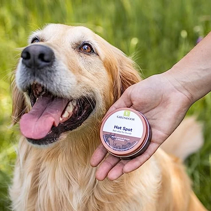 GREENDOOR Hot Spot Fellpflege Balsam für Hunde, mit Lanolin und Rapsöl, zur Linderung von Juckreiz und Entzündungen – Bild 3