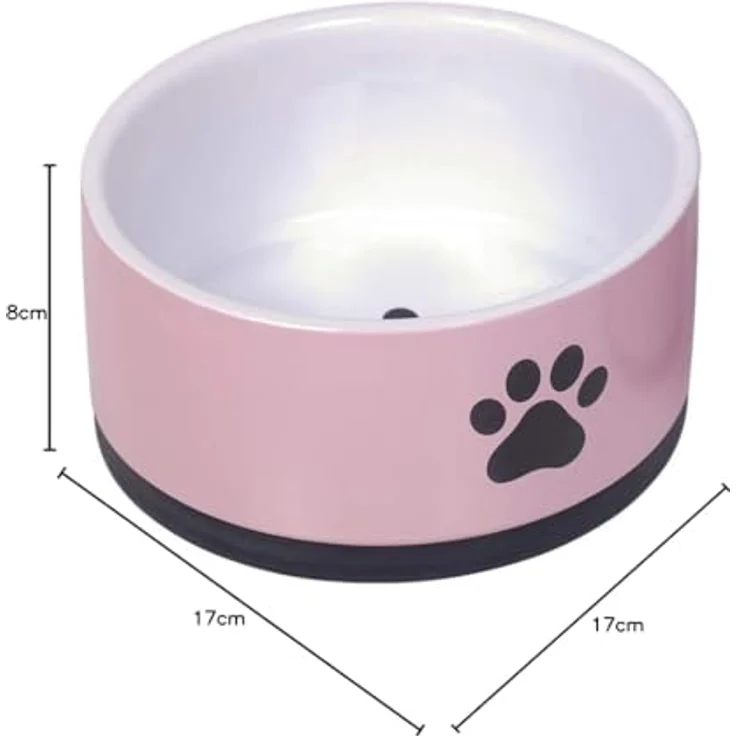 Nobby Keramik Napf Paw, pink Ø 17 x 8 cm, 1,10 l, 1 Stück – Bild 2