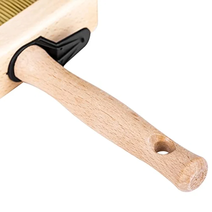 HARDY WORKING TOOLS Flächenstreicher, Terrassenstreichbürste, Größe 110mm x 30mm, Flachpinsel, Borstenlänge 56mm, Lasurpinsel, Pinsel Holzlasur, Holzpinsel, Deckenbürste, Serie 82, A0240-825611 – Bild 3