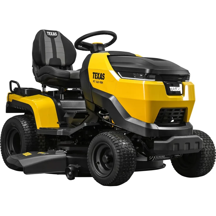 TEXAS PT 140-98H Rasentraktor, 98 cm Schnittbreite, 432 cm³ Motor, Hydrostat, Elektrostarter, LED-Licht, Mulchfunktion