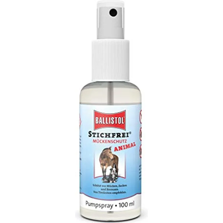Ballistol Stichfrei Animal Pump-Spray, 100 ml Insektenschutz für Hunde und Pferde, dermatologisch getestet, langanhaltend – Bild 1