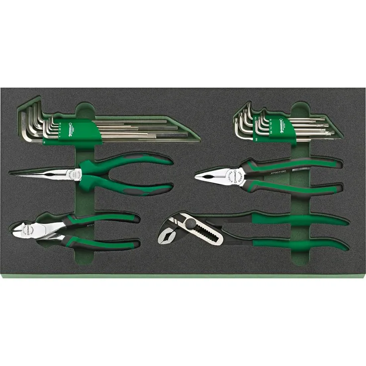 Stahlwille TCS 807/5 WT 3 96834324 Werkzeugset, 21-teiliges Tool Control System mit Winkelschraubendreher- und Zangen-Satz