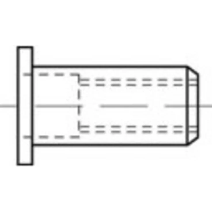 TOOLCRAFT Blindnietmutter M6, Edelstahl, 250 Stück, korrosionsbeständig, für Metallanwendungen