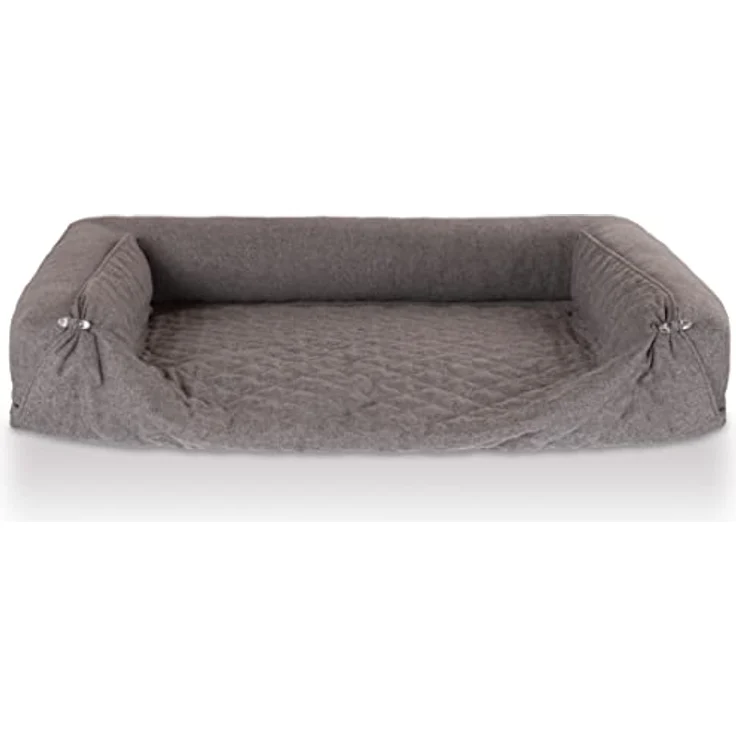 Knuffelwuff orthopädisches Sofa-Hundebett Yona XL 100 x 65cm Grau - Hundekissen für große, mittelgroße und kleine Hunde - Waschbar – Bild 4