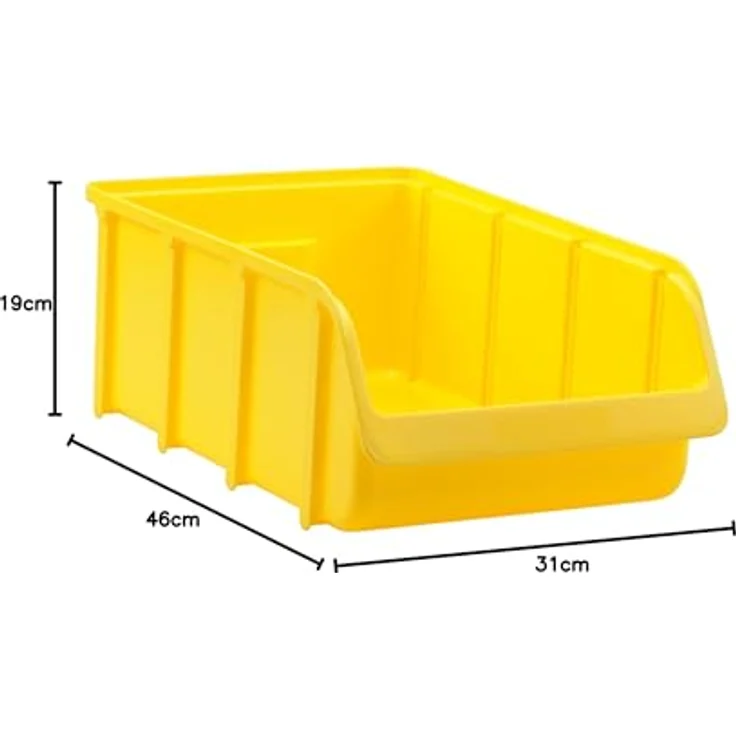hünersdorff Sichtbox - Stapelbox - Lagerbox in Größe 5, stapelbar, Farbe: Gelb – Bild 4