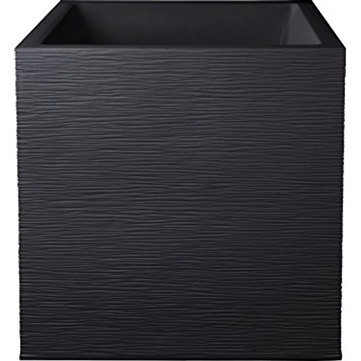 ONDIS24 Pflanzkübel Vulkan 40, Kunststoff mit Gestein/Basalt/Graphit Optik und Wasserspeicher, 31 Liter Pflanzvolumen – Bild 3