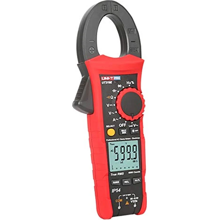 UNI-T Professional UT219E Digital Klemme Messgerät, 1000 V AC DC True RMS IP54 Wasserdicht, mit LCD Automatisch Hintergrundbeleuchtung Anzeige, Schwarz – Bild 2