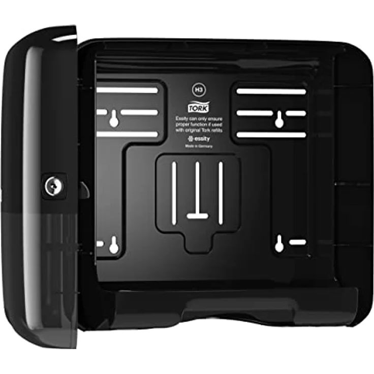 Tork Mini Spender 553108, H3 Papierhandtuchspender für Zickzack- und Lagenfalz-Handtücher, Einzelblattentnahme, schwarz – Bild 3