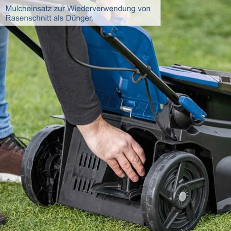 Scheppach Akku-Rasenmäher BC-MP380-X 20V Brushless Akkumäher | 38cm Schnittbreite | für 450-500 m2 | Schnitthöhenverstellung von 25–75mm | 45L Korb | 20V-IXES-Serie | mit 2x 4Ah Akku & Doppelladegerät – Bild 5