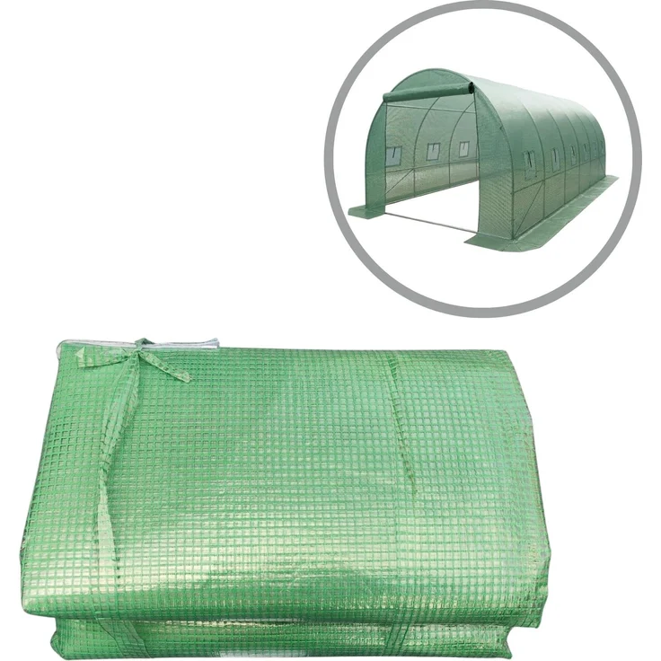EDENIA Folie für Garten Folientunnel VANA, 6 x 3 m, PE 140 g/m² mit UV6-Filter und 12 Belüftungsfenstern