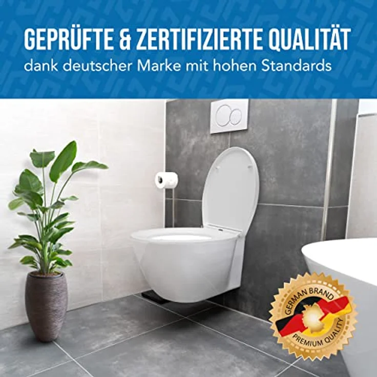 Lion Home WC Sitz, Duroplast mit Absenkautomatik bis 150 kg, Quick-Release Funktion, oval – Bild 6
