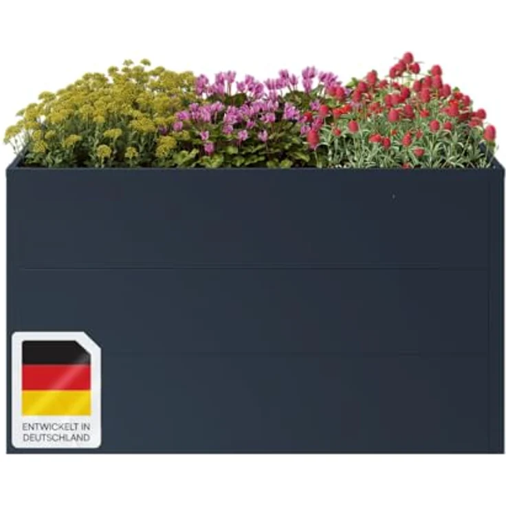 STEELSØN Hochbeet Icarus, Metall verzinkt, freistehend, für Garten und Balkon, 140x75x80 cm, Anthrazit – Bild 1