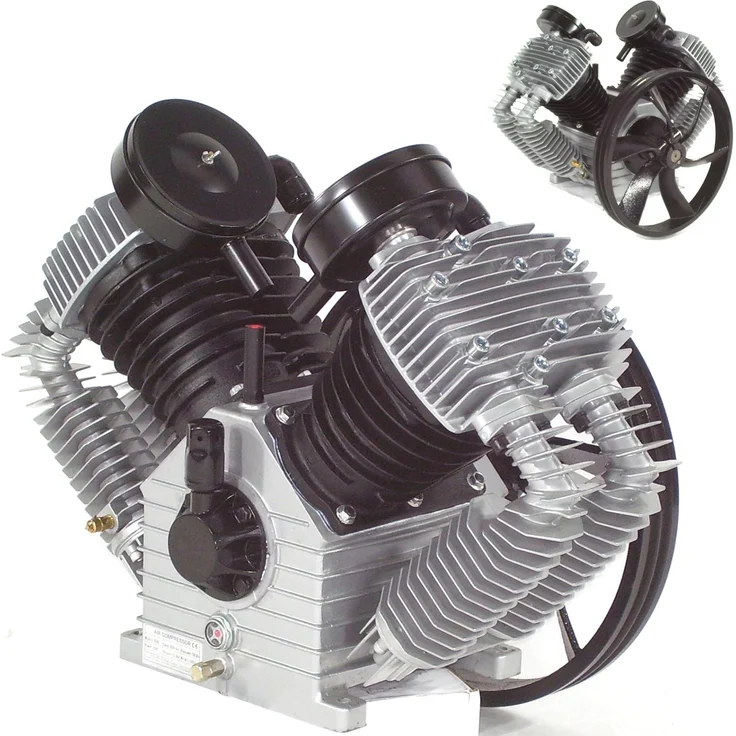 Apex Kompressor Aggregat K60, 4-Zylinder Kolbenkompressor mit 1380 L/min, 12.5 bar, inkl. Nachkühler und Edelstahlventilen