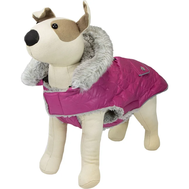 Nobby Hundemantel Polar, Wasser- und Windabweisend, mit Teddyfutter in Lammfelloptik, Grau