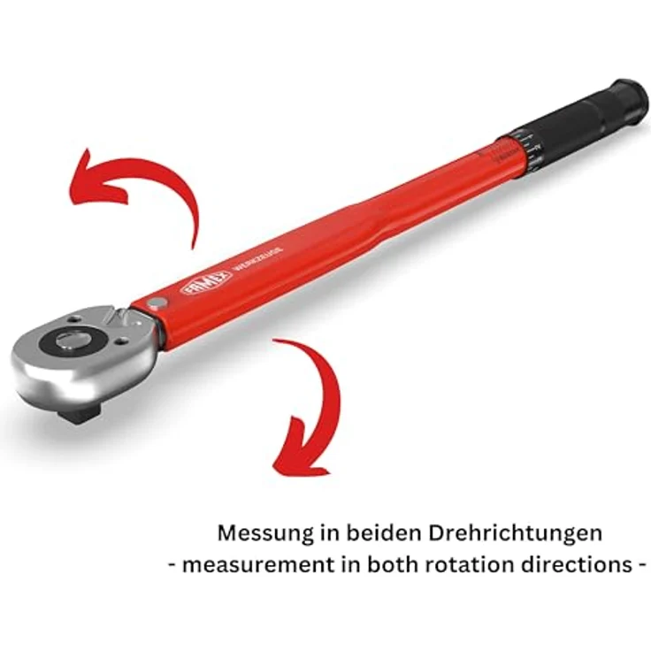 FAMEX 10876 Drehmomentschlüssel 3/8 Zoll (10mm) - Antrieb 20-110 Nm, kalibriert, für Messung in beiden Drehrichtungen, geprüft für Motorrad, Auto, Fahrrad – Bild 2