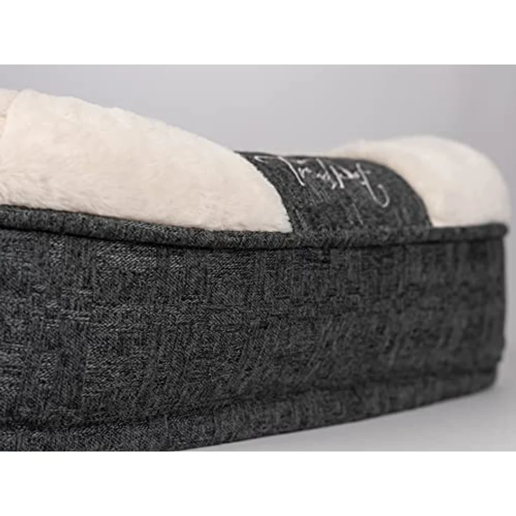 TrendPet LunaLounge Kuschelbett für Hunde und Katzen in 3 Größen und Farben (S, Beige) – Bild 3