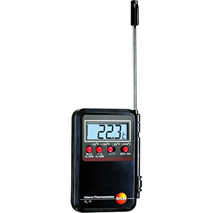 Testo AG 0900 0530 Thermometer mit Alarm, Mini/Maxi, schwarz