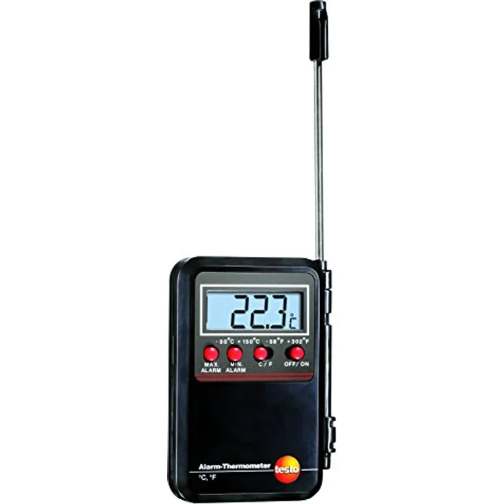 Testo AG 0900 0530 Thermometer mit Alarm, Mini/Maxi, schwarz – Bild 1