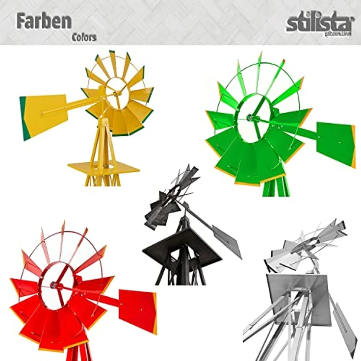 STILISTA Gigantisches Windrad US-Style H 245cm – Bild 6