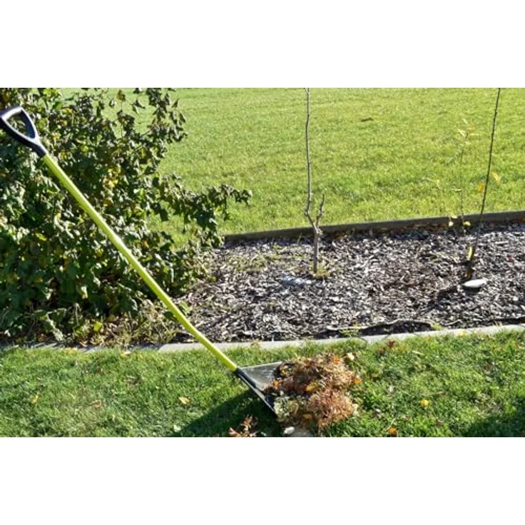 Technigart Schaufel-Rechen - Garten Harke mit Stiel - Geeignet als Schaufel, Rechen, Harke & Laubbesen 120x41cm - Kunststoff Idealer Helfer im Garten – Bild 2