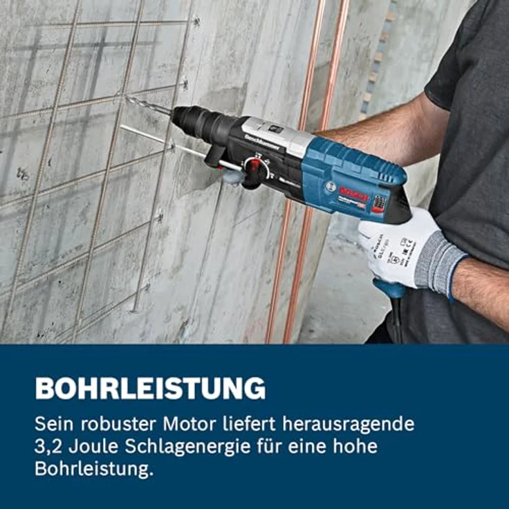 Bosch Professional Bohrhammer GBH 2-28 (880 Watt, mit SDS-Plus Aufnahme, bis 28 mm Bohr-Ø, Rückschlag-Schutz, L-Boxx Systemkoffer, ohne Schnellspann-Bohrfutter) – Bild 4